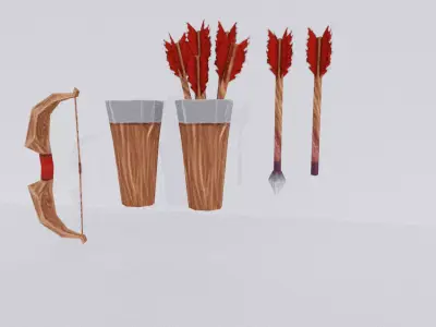 Archary kit Low-poly 3D model