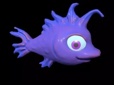 Cartoon Fish Low-poly 3D model shop