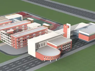 School Building 3D model 23