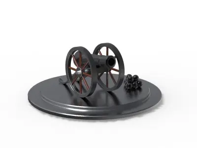 Canho 2  Cannon 2 Free 3D model