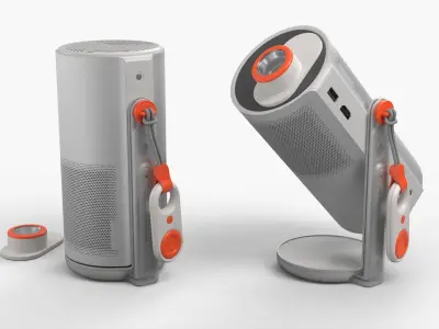 Mini HD Projector with USB Inputs and Magnetic Lens 3D model