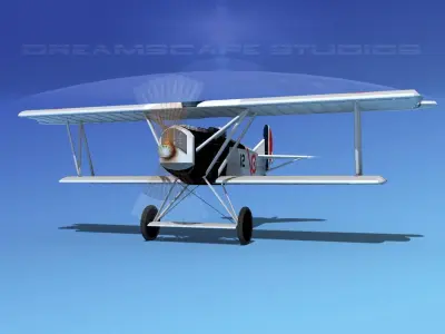 Fokker D-VII V15 France 3D model