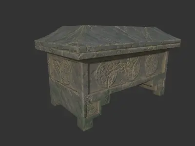 Old Stone Chest Low-poly 3D model