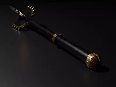 Steel mace Low-poly 3D model