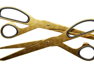 Brass Scissors 3D model