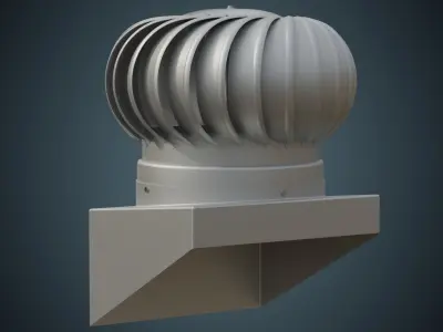 Roof Turbine 1A Low-poly 3D model