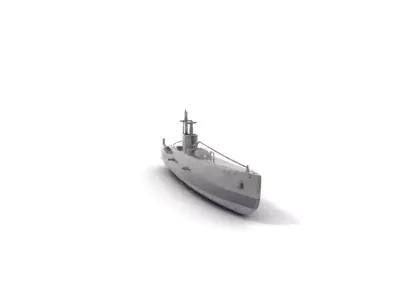 Navy Submarine Gray model pack Low-poly 3D model