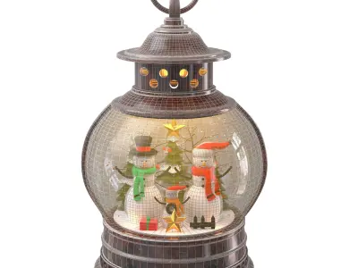 Christmas Snow Globe Lantern 3D model