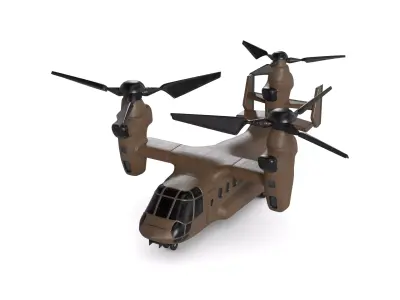 Tiltrotor Aircraft 3D model get