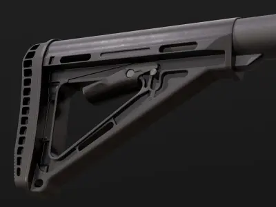 M4 Custom Low-poly 3D model