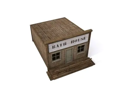 house wild west Low-poly 3D model