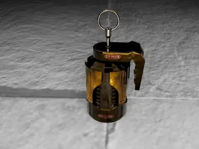 smoke grenade Low-poly 3D model 3