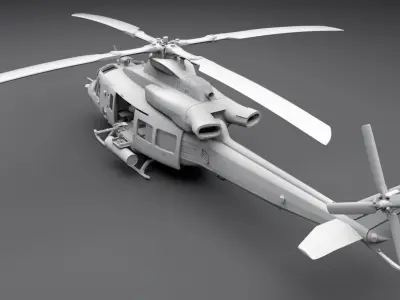 Uh1Y Venom Scale model  3D print model