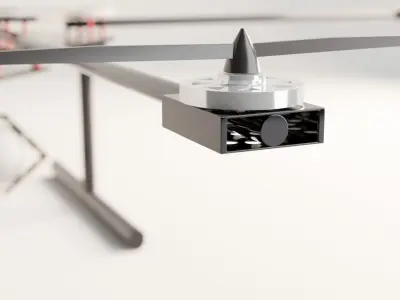 Drone with ball Low-poly 3D model