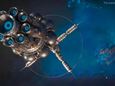  Interstellar Drive Block with Modular Propulsion Bays 