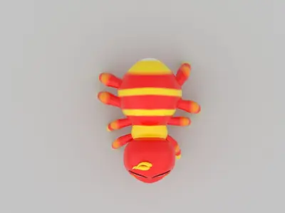 Cartoon Stylized Spider 3D Model Low-poly 3D model