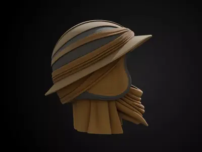 Stylized Desert Rebel Warrior Helmet - Dust Hunter 3D print model
