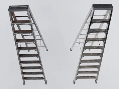 Step Ladder Low-poly 3D model buy