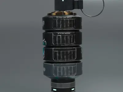 Hand Grenade EMP Model 3D Low-poly 3D model