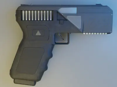 Gun ZX-56 3D model 4K textures Low-poly 3D model