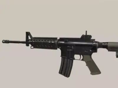 M4A1 assault rifle Low-Poly model Low-poly 3D model
