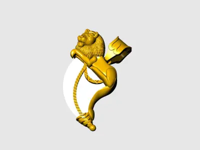 lion claw pendant  3D print model