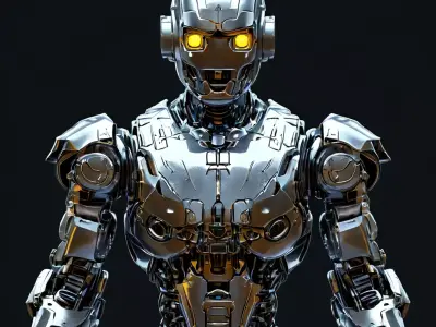 Scifi Robot Warrior Advanced Mech Model Low-poly 3D model