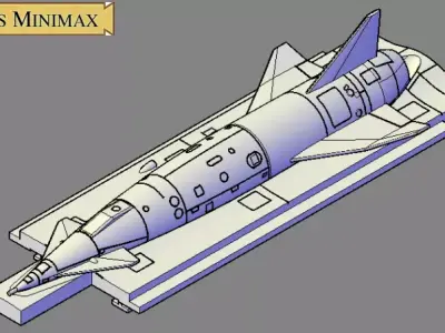 Avro Blue Steel Vulcan variant with unfolded fin 3D print model