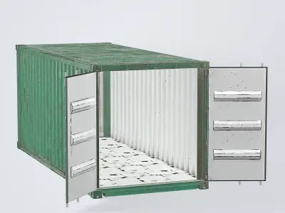 Container 20ft Green 3D model