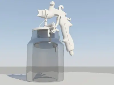 Pistol paint 3D model