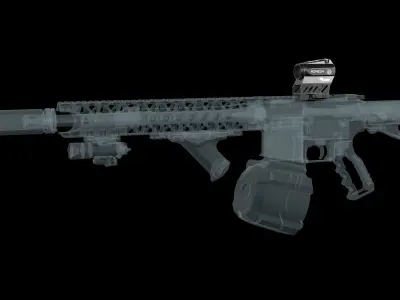 Sig Sauer  Red Dot Sight ROMEO4 Low-poly 3D model