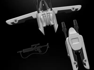 Clone Trooper Flying Jetpack Set One12 Scale 3d print Files 3D print model