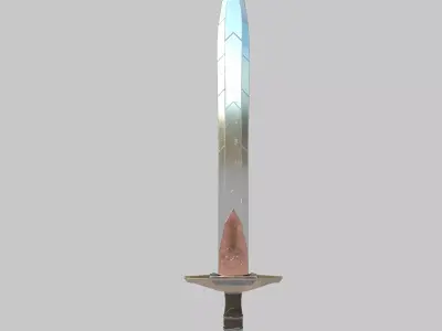 Sword Low-poly 3D model 5