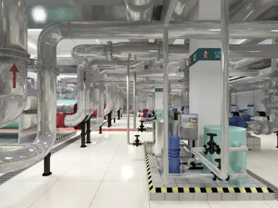 Industrial Pump Room 3D model purchase
