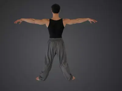 High Poly Human Character  Low-poly 3D model