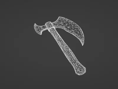 Ancient Warriors Engraved Battle Axe   3D model