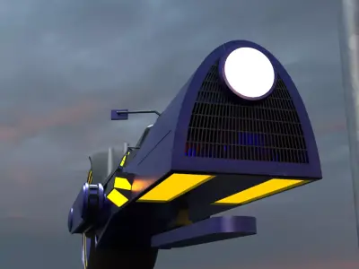 Sci-Fi Mono Wheel Free 3D model