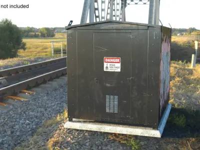 Old Large Railway Relay Cabinet 3D model