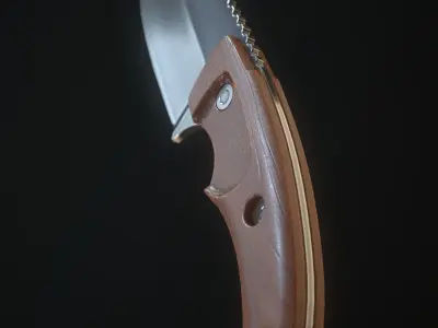 Knife Low-poly 3D model 31