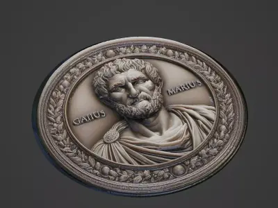 Gaius Marius Medallion 3D print model purchase