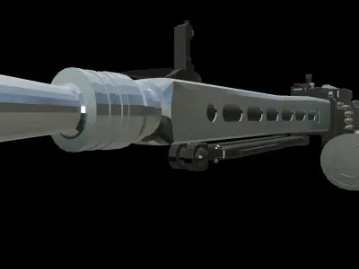 Low-Poly Light Machine MG42 3D Model Low-poly 3D model