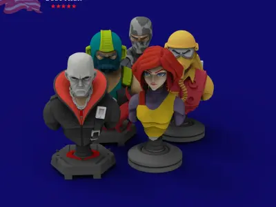 GI JOE Madness Collection busts  3D Model Pack