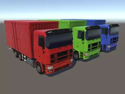 Transport Truck Low-poly 3D model