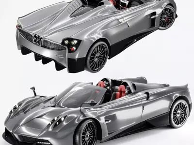 Rigged Pagani Car Free 3D model