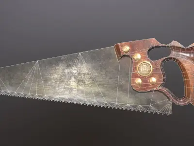 Hand Saw Low-poly 3D model shop