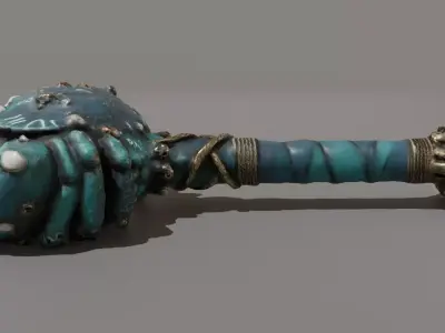 Zodiac Dark Weapons Collection  Cancer Mace Low Poly Low-poly 3D model