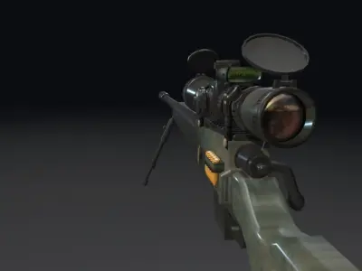 USR - Sniper rifle Low-poly 3D model