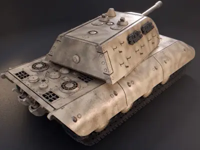 Panzer E100 - WW2 German Heavy Tank Low-poly 3D model