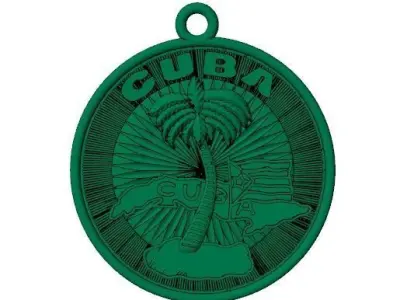 medal cuba 3D print model