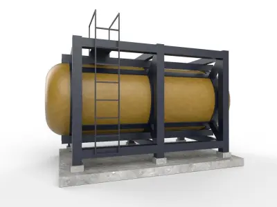 liquid tank M3 - New Low-poly 3D model